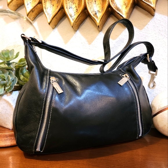 Perlina Bags Perlina Black Leather Shoulder Baghobo Bag Poshmark